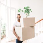 man moving into new home