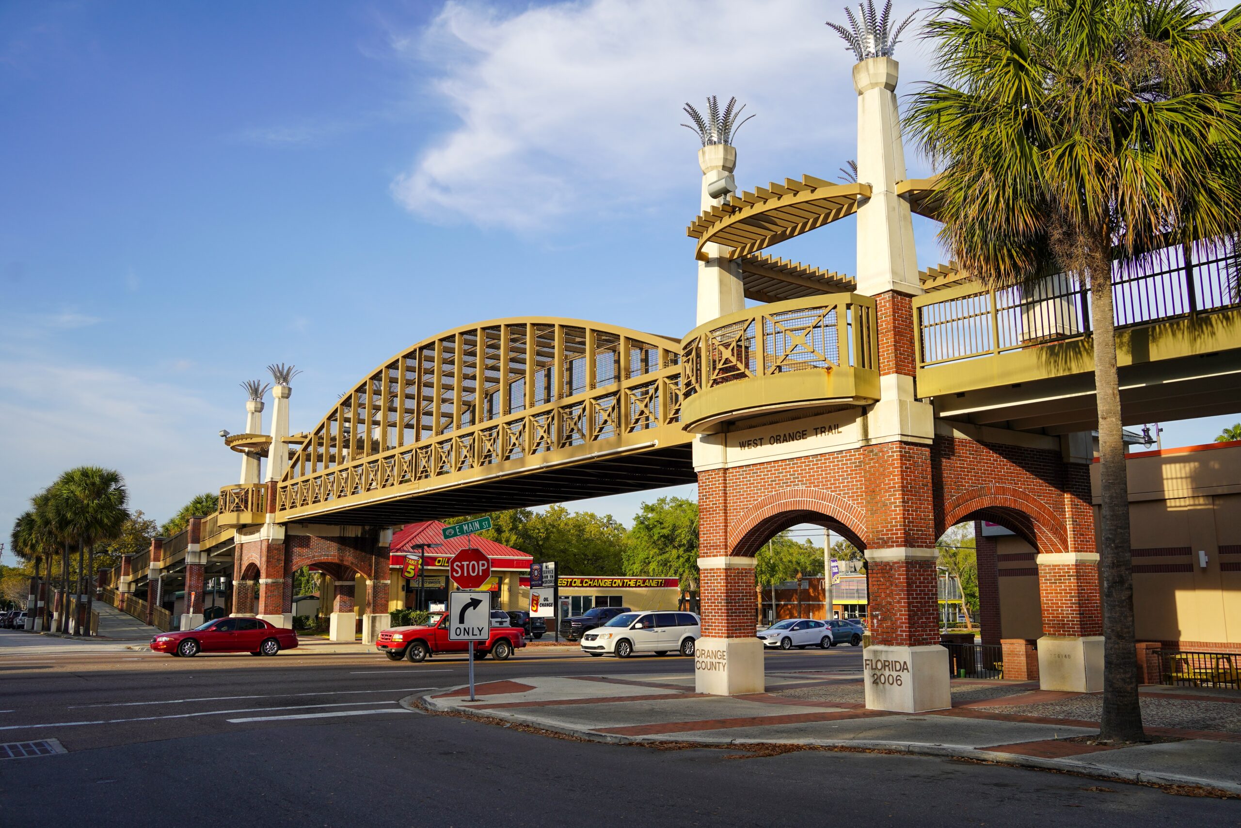 a bridge on the west orange trail in apopka florida